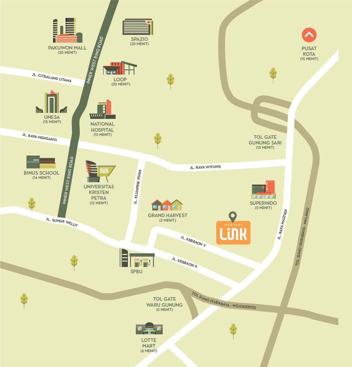 Lokasi Harvest Link di Google Maps